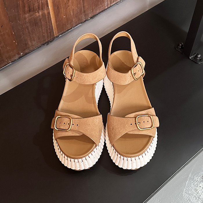 クロエ レディース NAMA ウェッジ サンダル -   NAMA Wedge Sandals - chs7044x