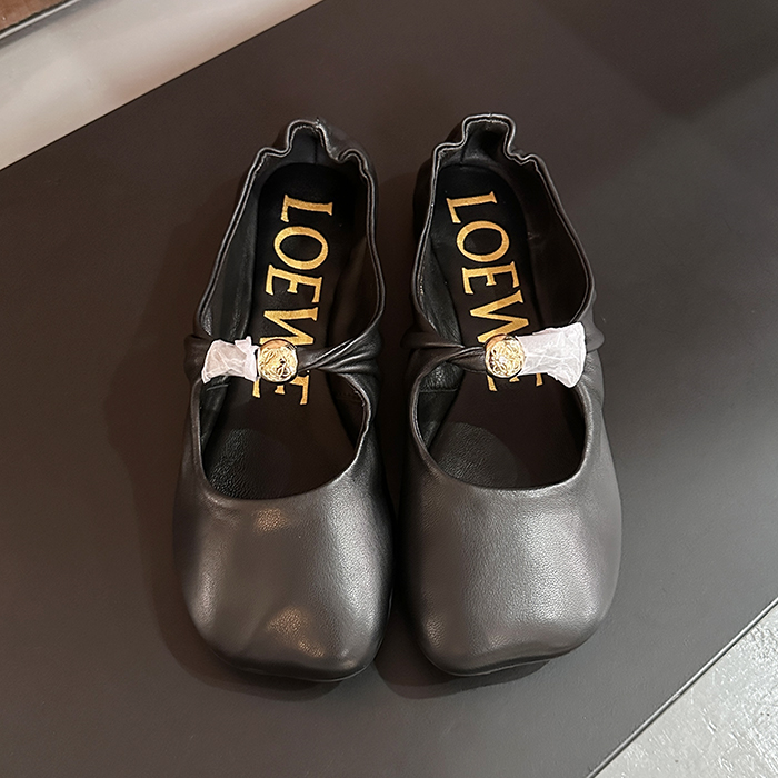 ロエベ レディースペブルソフト バレリーナ シューズ -  Pebble Soft Shoes - los6217x