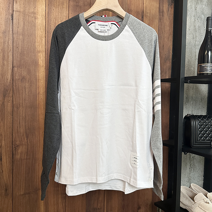 2020Short トムブラウンメンズ カジュアル コットン 半袖Tシャツ Tho0812x.グレー