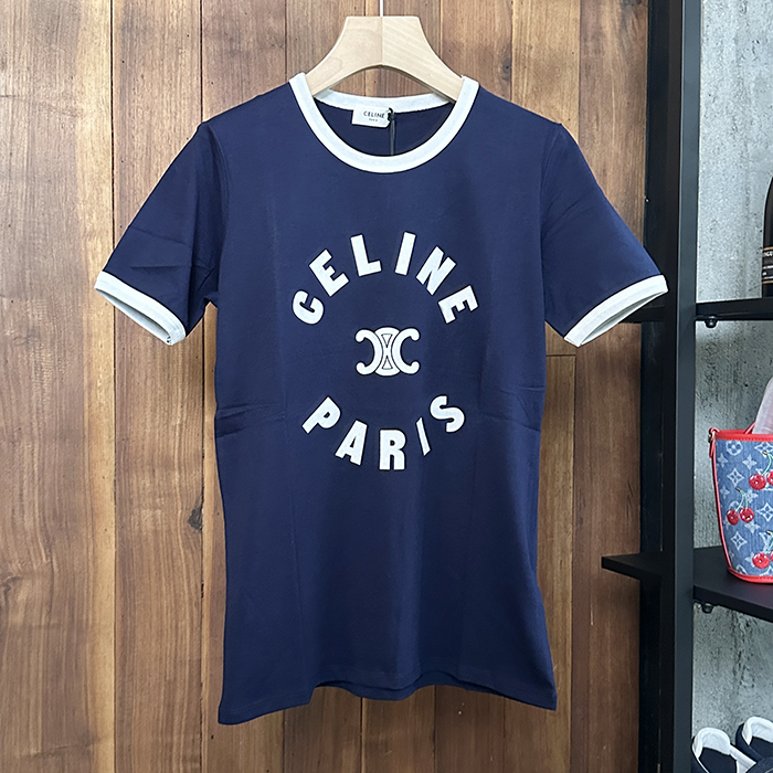 セリーヌ レディース ラウンドネック半袖Tシャツ -   - cec7787x