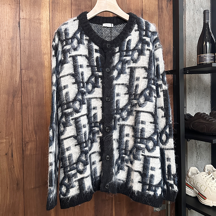 ディオール メンズ ラウンドネックカーディガン -   - dic7816x