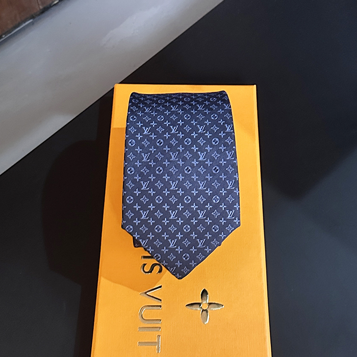  MENS NECKTIE NAVY - エルメス メンズ ネクタイ HM0001