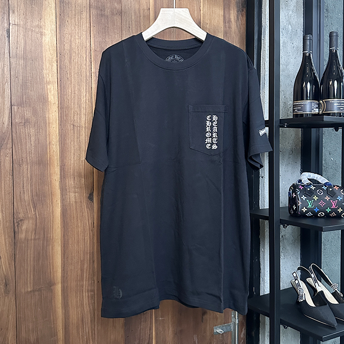クロムハーツ メンズ クルーネック ブラック 半袖Tシャツ -  - chr0407x