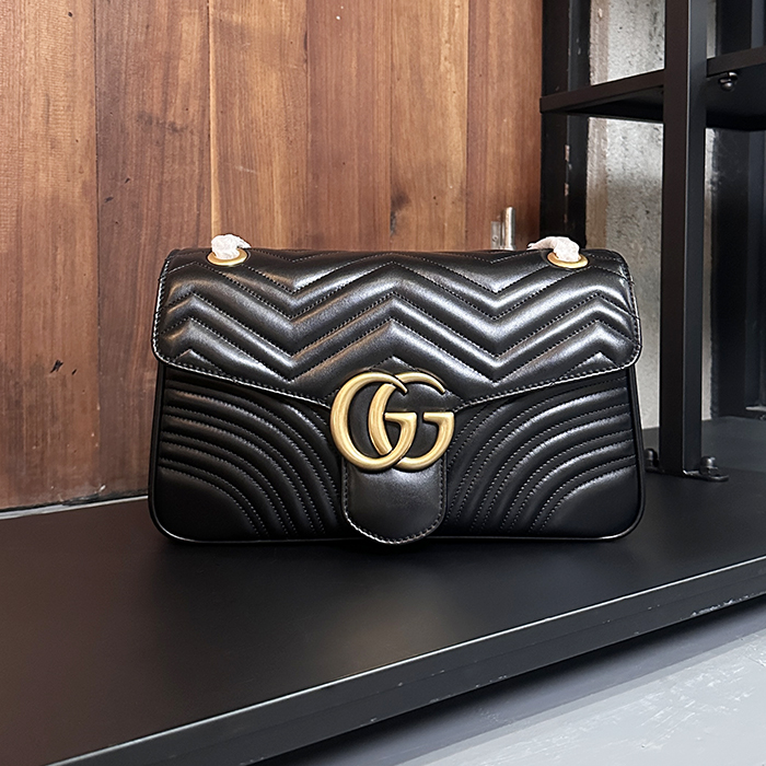 Matlase  ,26CM ,31CM- グッチ GG マモント マトラッセ レディース ショルダーバッグ 443497,GUB0254,26CM,31CM,ブラック -