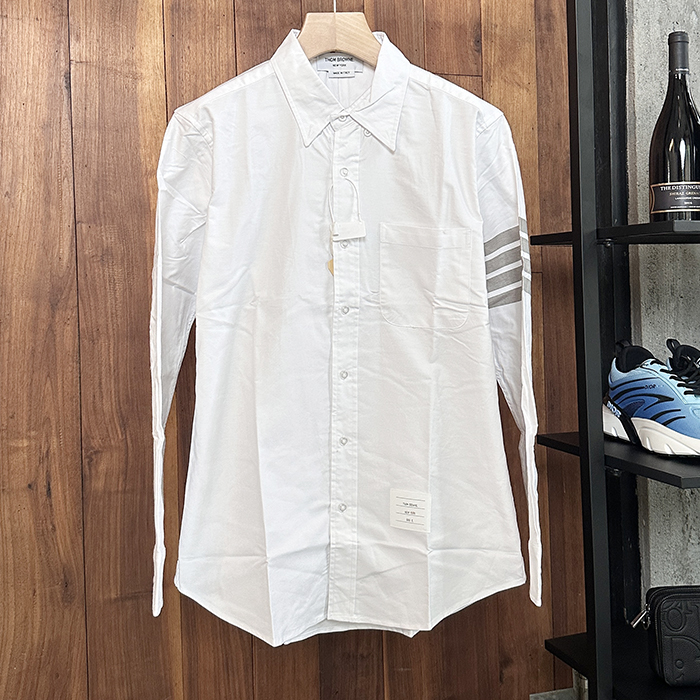 2019 Strap Shirt - トムブラウンメンズ ストラップ コットン シャツ Thom0277x.ホワイト