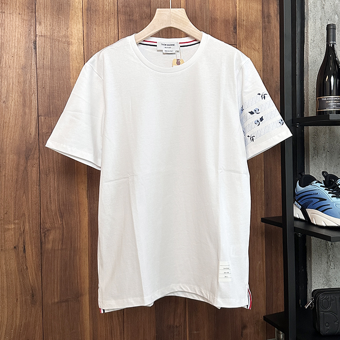 トムブラウン メンズ ラウンドネック半袖Tシャツ -  - thc7651x