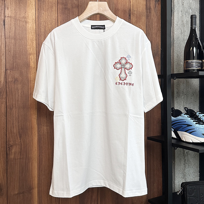 クロムハーツ メンズ ラウンドネック半袖Tシャツ - Round- chc7103x