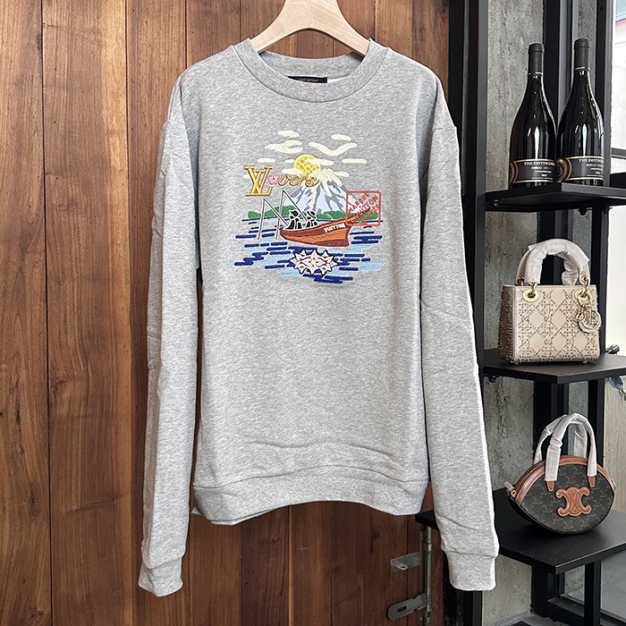 ルイヴィトン メンズ ラウンドネックスウェット -  Round- lvc7944x