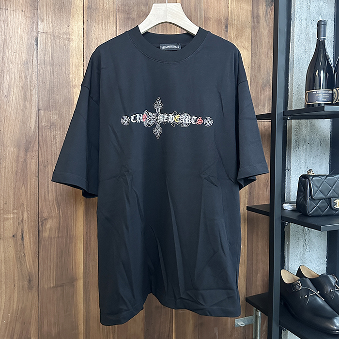 クロムハーツ メンズ ラウンドネック半袖Tシャツ - Round- chc0395x