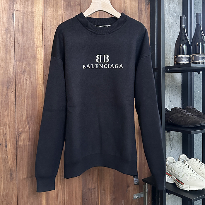 バレンシアガ メンズ ラウンドネックニット -  Knitwear - bac7847x