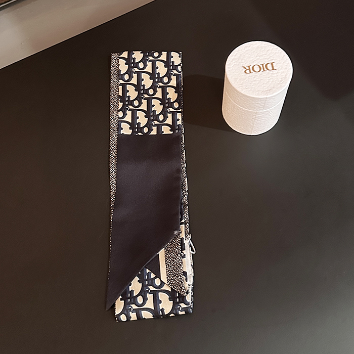 ディオール レディース オブリーク ネイビー シルク 트윌  スカーフ  -   - acc315x