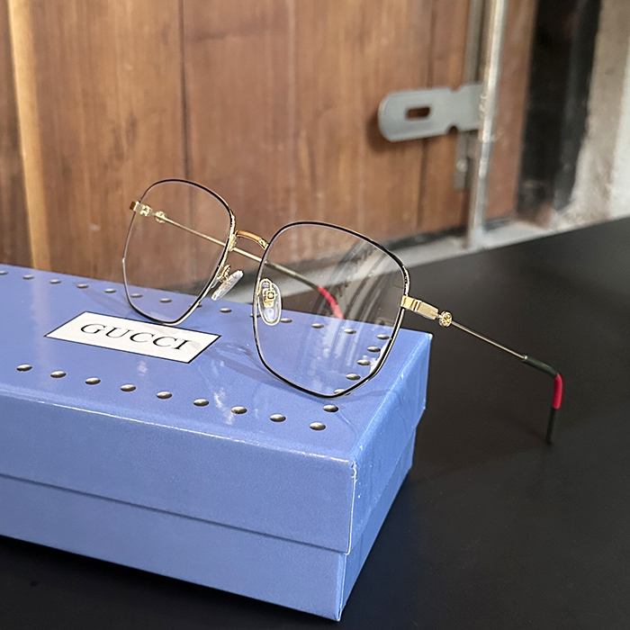  Frame Glasses - グッチ メンズ レトロ LOGO フレーム 眼鏡 Guc01076x.3