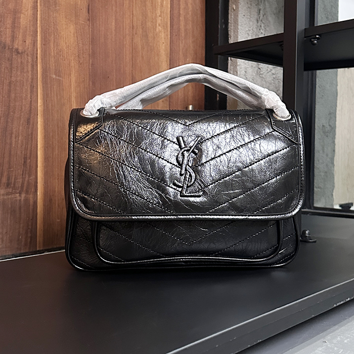 サンローラン レディース ブラック ニキ ミディアム バッグ -  Niki - ysb592x