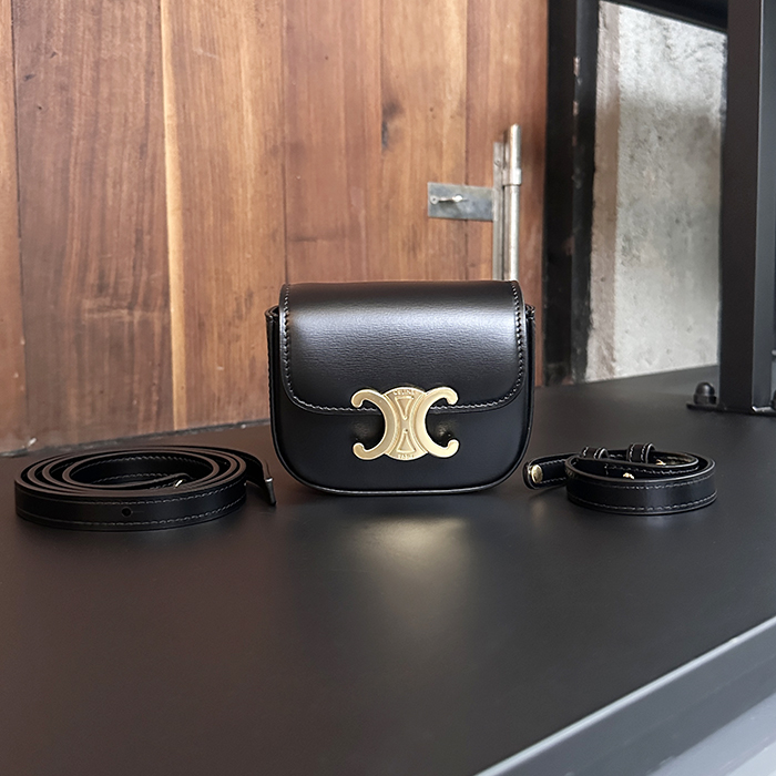 セリーヌ レディース シグネチャー ブラック ミニバッグ -  - cel0281x