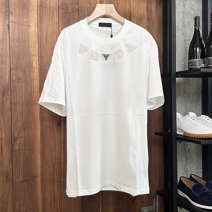 プラダ メンズ ラウンドネック半袖Tシャツ - Round- prc7182x