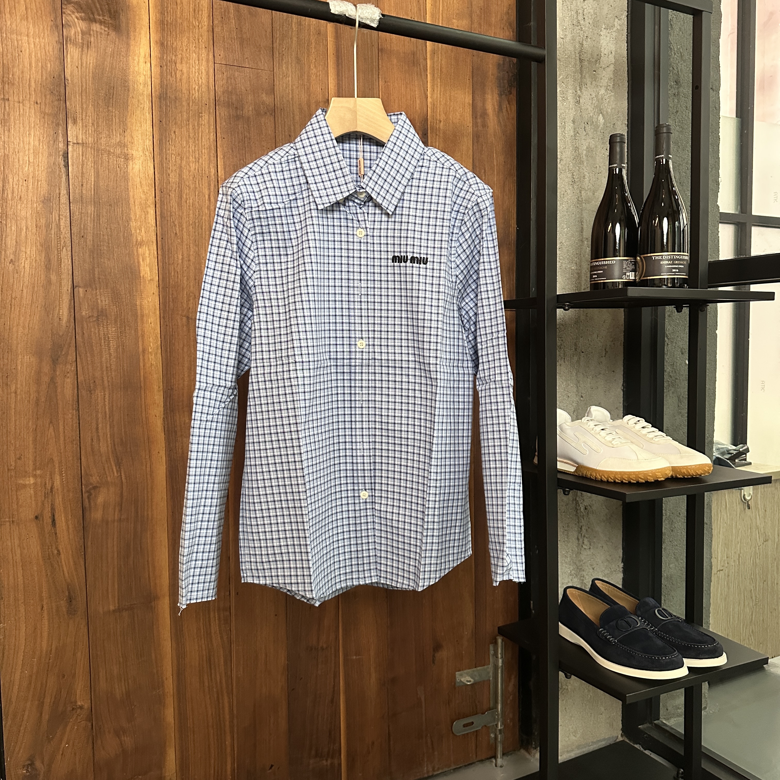 ミュウミュウ ユニセックス チェック シャツ - Flanner Shirts - miu4873x