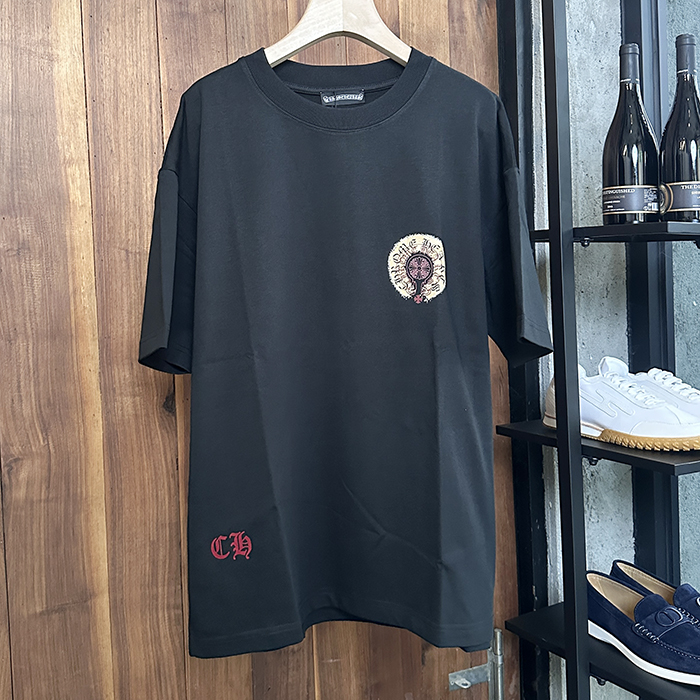 クロムハーツ メンズ ラウンドネック半袖Tシャツ - Round- chc6653x
