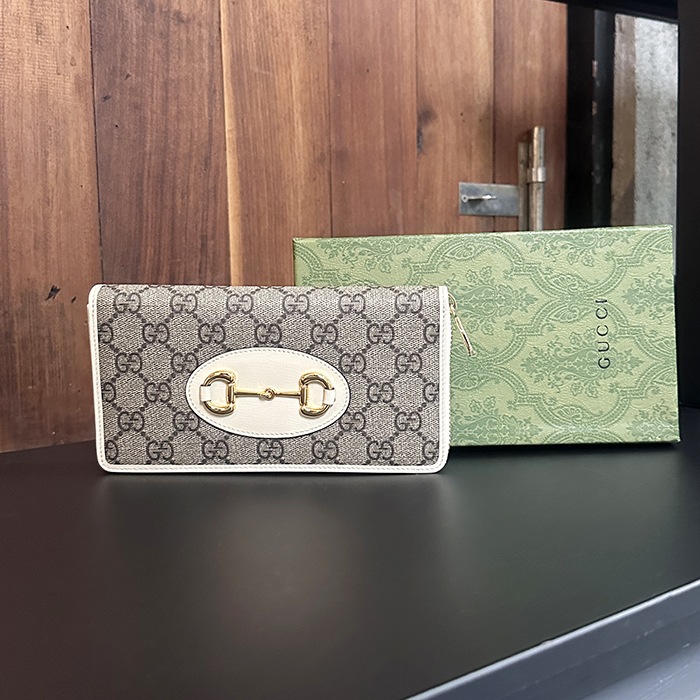  グッチ ホースビット ホワイト ジッパー 長財布 - dd296x