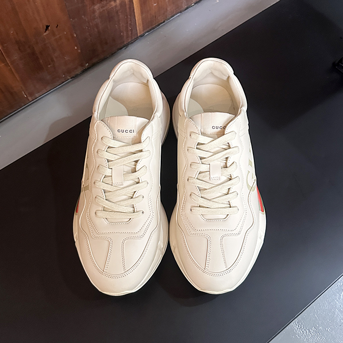 Lighten Print  Sneackers - グッチ ライトン gucci プリント レザー スニーカー Guc0376x.ベージュ