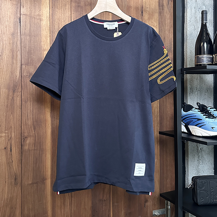 トムブラウン メンズ ラウンドネック半袖Tシャツ -  - thc7654x