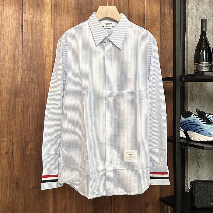 トムブラウン メンズ ブルー シャツ -   - tom0669x