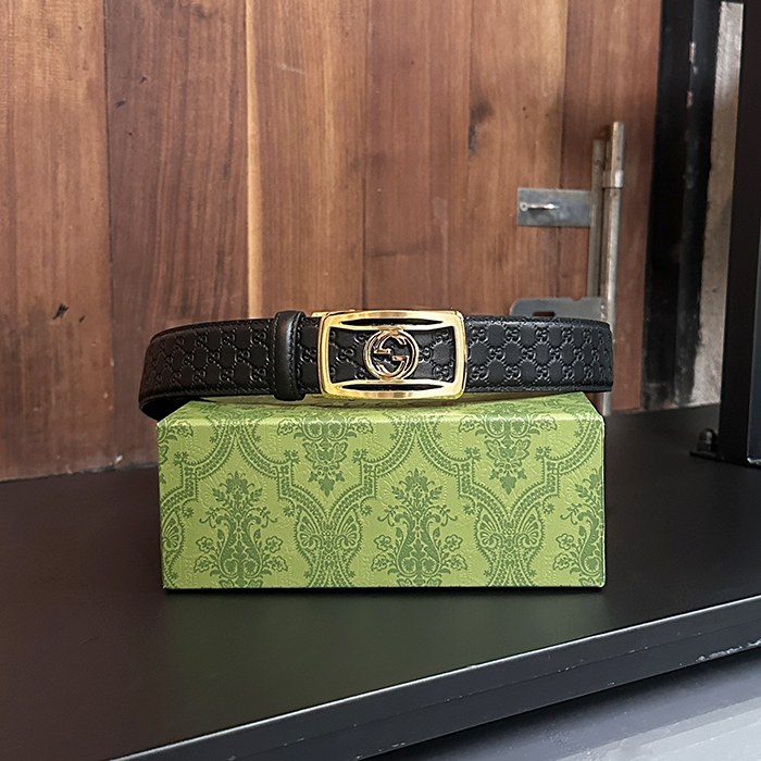 2025  Belt,3.5cm,GUBT0188 - グッチメンズレザーベルト,3.5cm,ブラック