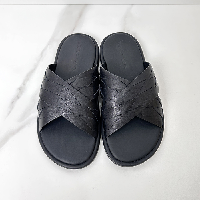 ボッテガヴェネタ メンズ ブラック スリッパ -  - bv83x