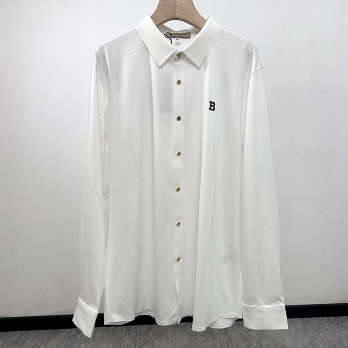 2025  Basic  - バーバリーメンズ ヴィンテージ ベーシック コットン シャツ Bur02681x.Size(m - 4xl).ホワイト,ブラック