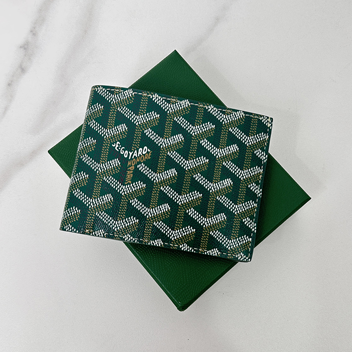 ゴヤール ユニセックス グリーン ビクトワール 二つ折り財布 - Victoire s - gow52x