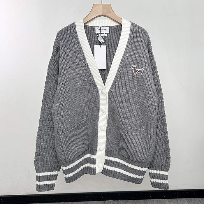 トムブラウン メンズ Vネック カーディガン -   - thc8261x