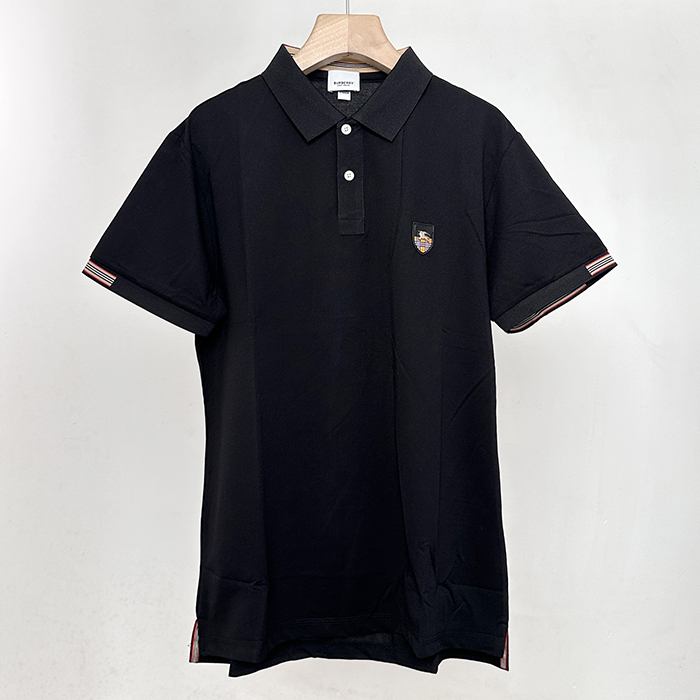 バーバリー ユニセックス ブラック ポロ 半袖Tシャツ - - Bur04358x