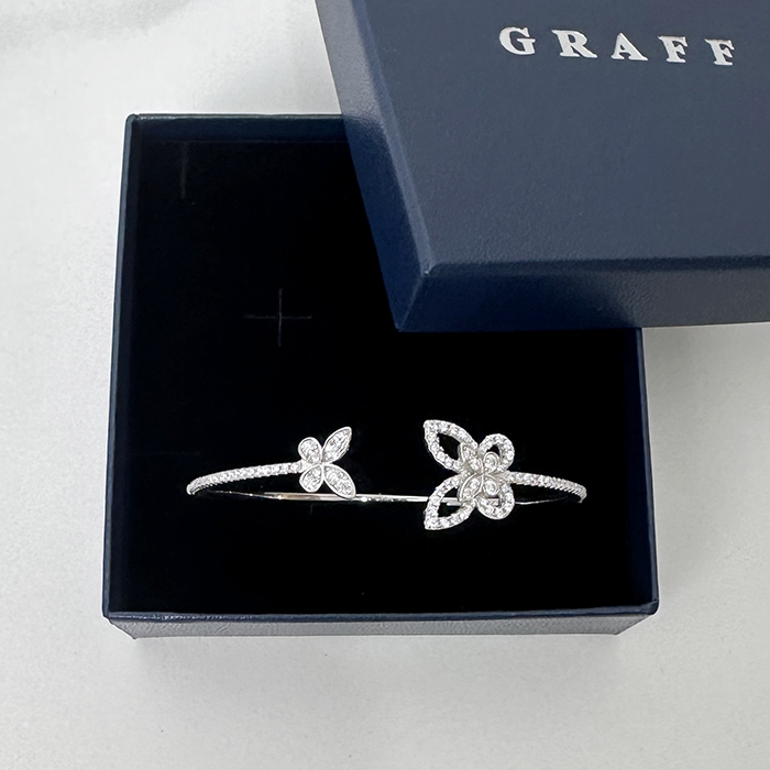 グラフ レディース ホワイト ゴールド ブレスレット - Graff  Bangle - acc587x