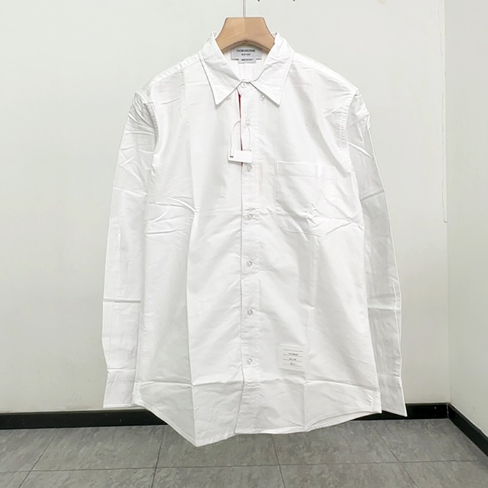 2020 Strap  - トムブラウンメンズ ストラップ コットン シャツ Thom01055x.ホワイト