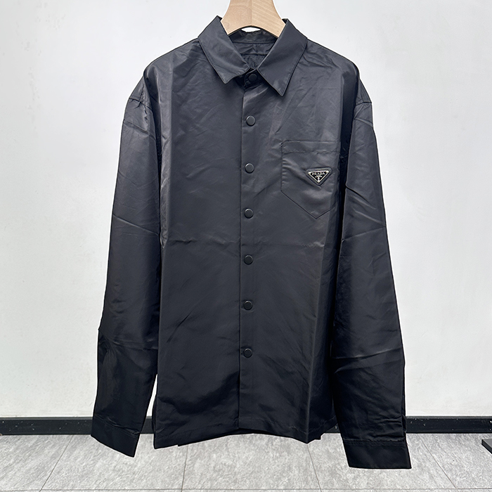 プラダ メンズ ブラック シャツ -prc1333x