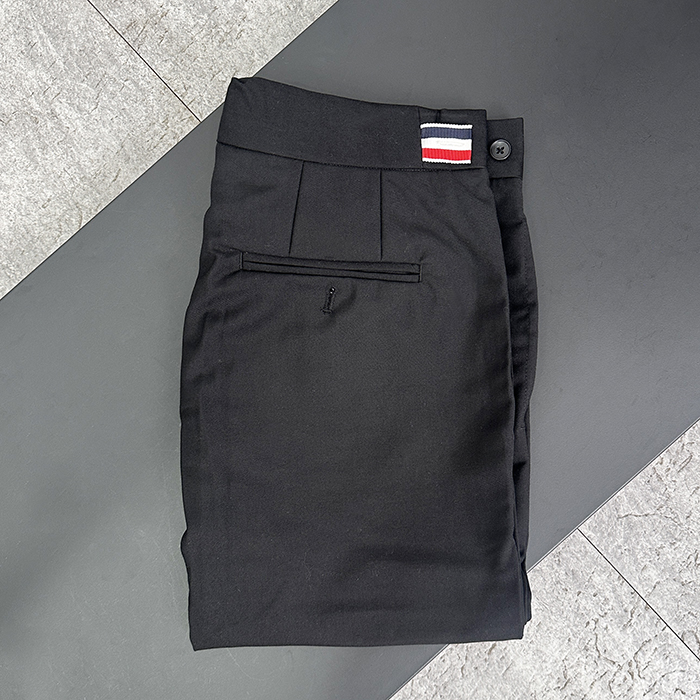  Slacks - トムブラウンメンズ ビジネス コットン スラックス Tho01086x.Size(グレー/ブラック/ネイビー)