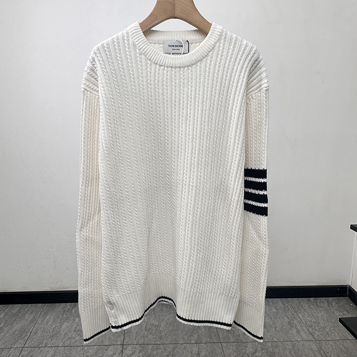 トムブラウン メンズ ラウンドネックセーター- er - thc8265x