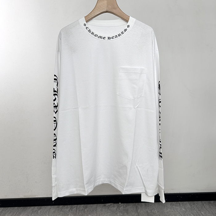 クロムハーツ メンズ ラウンドネック長袖Tシャツ -  Round- chc8024x