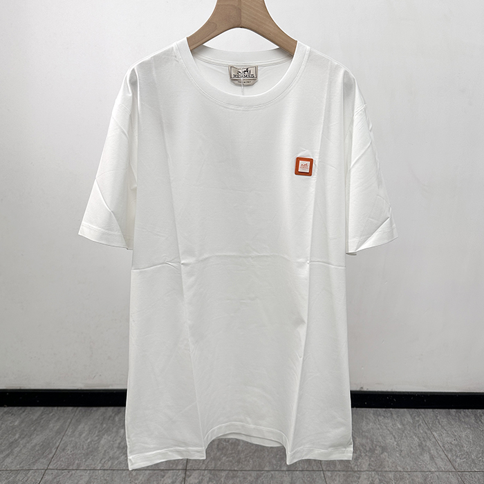 エルメス メンズ ラウンドネック半袖Tシャツ -  Round- hec7077x