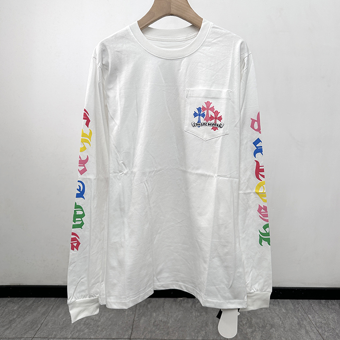 クロムハーツ メンズ ラウンドネック長袖Tシャツ -  Round- chc8408x