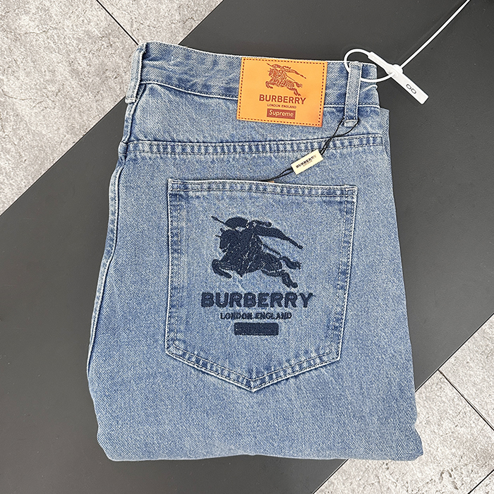 Burberry バーバリーメンズ ビジネス デニム パンツ Bur03195x.ブルー