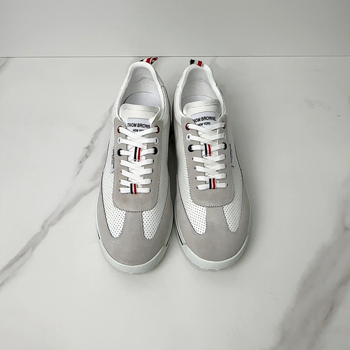 Thom Brown  - トムブラウンメンズレザースニーカー THOMS0012,ブラック