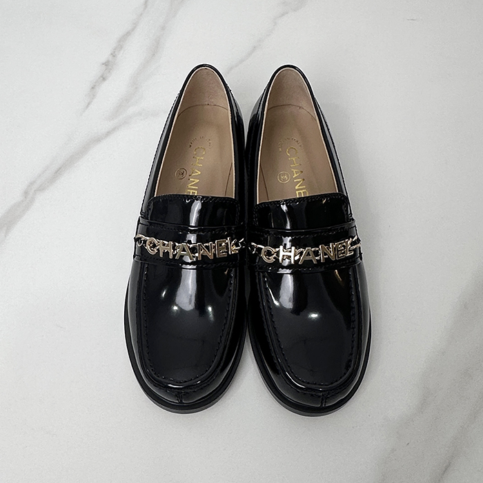  シャネルレディース レタリング LOGO モカシンローファー - dd874x