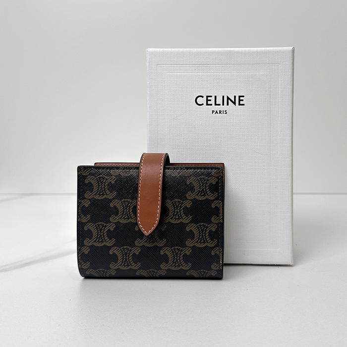 セリーヌ レディース ブラウン 二つ折り財布 -  Brown s - ce245x