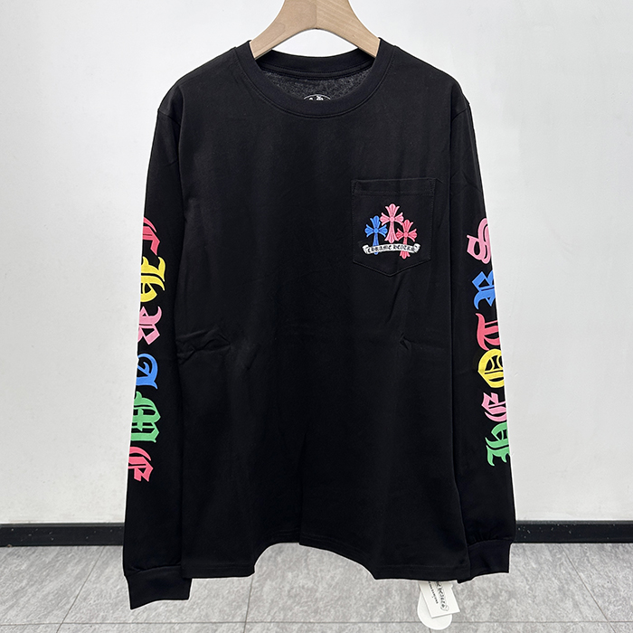 クロムハーツ メンズ ラウンドネック長袖Tシャツ -  Round- chc8409x