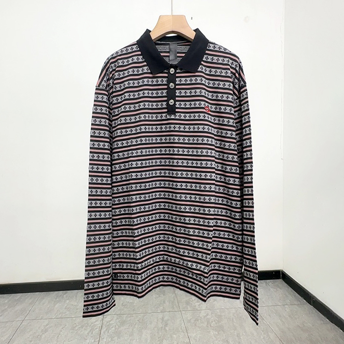 クロムハーツ メンズ ポロ 長袖Tシャツ -  Polo- chc8003x