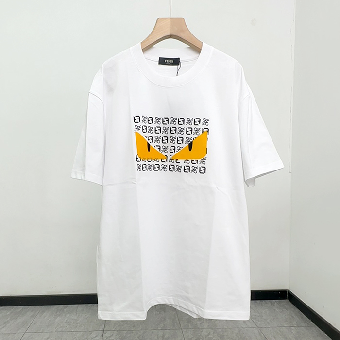 フェンディ メンズ ラウンドネック半袖Tシャツ - Round- fec7225x