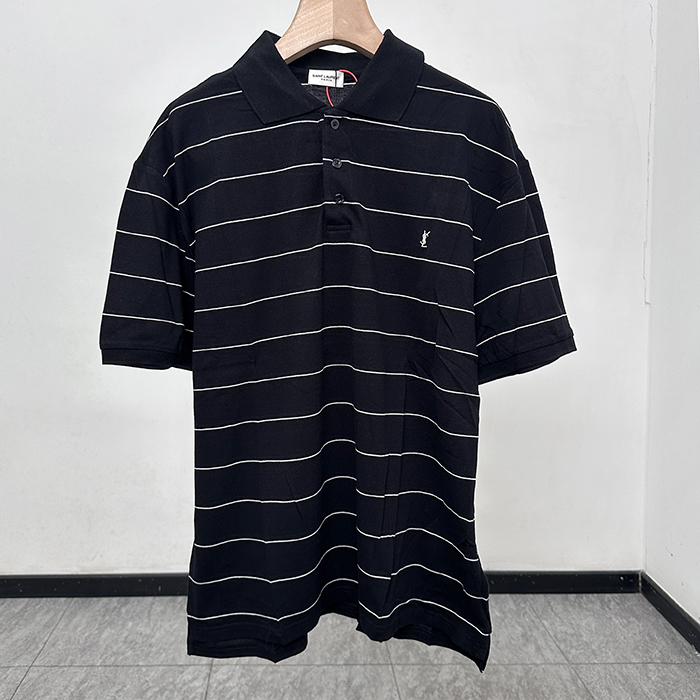 サンローラン メンズ ポロ 半袖Tシャツ - Saint laurent Polo- ysc7670x