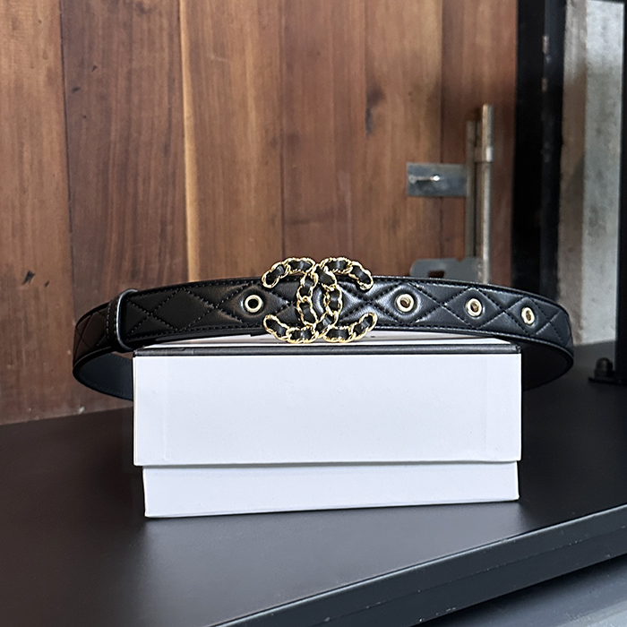  シャネルレディース CCLOGO チェーン キルティング レザーベルト - dd558x