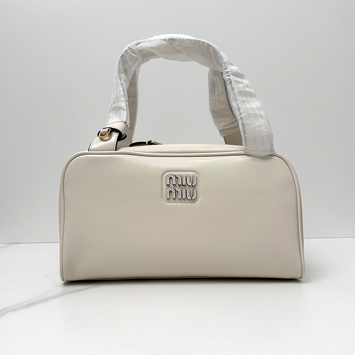 ミュウミュウ レディース レザートップハンドルバッグ -    Top Handle - mib9381x