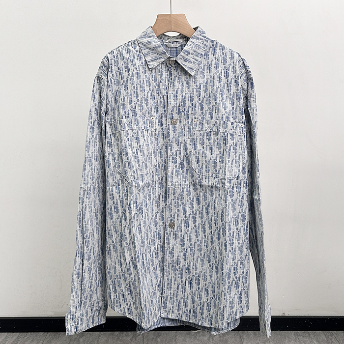 ディオール メンズ カジュアル ブルー シャツ -   Shirts - dic792x